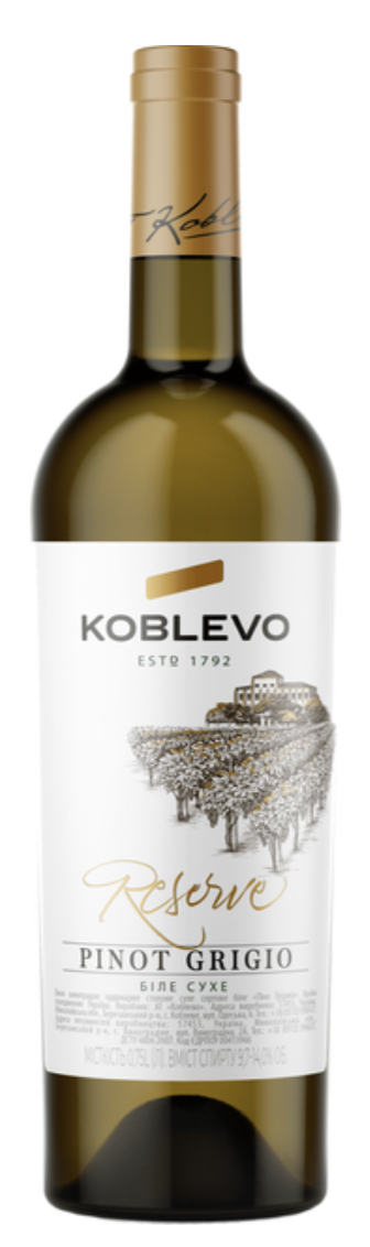 Вино Коблево Reserve Піно Гріджіо сухе біле 14% 0.75 л